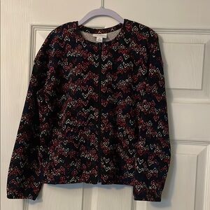 Lularoe girls 12 Patterned Zip-Up Jacket
